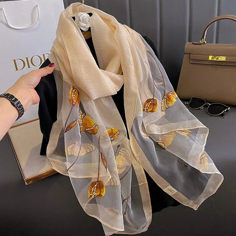 Foulard en Mousseline de Soie Femme