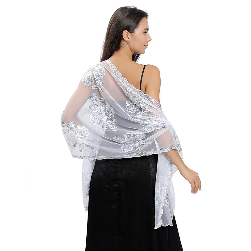 Etole Robe de Soirée Blanc Transparent 60*190cm