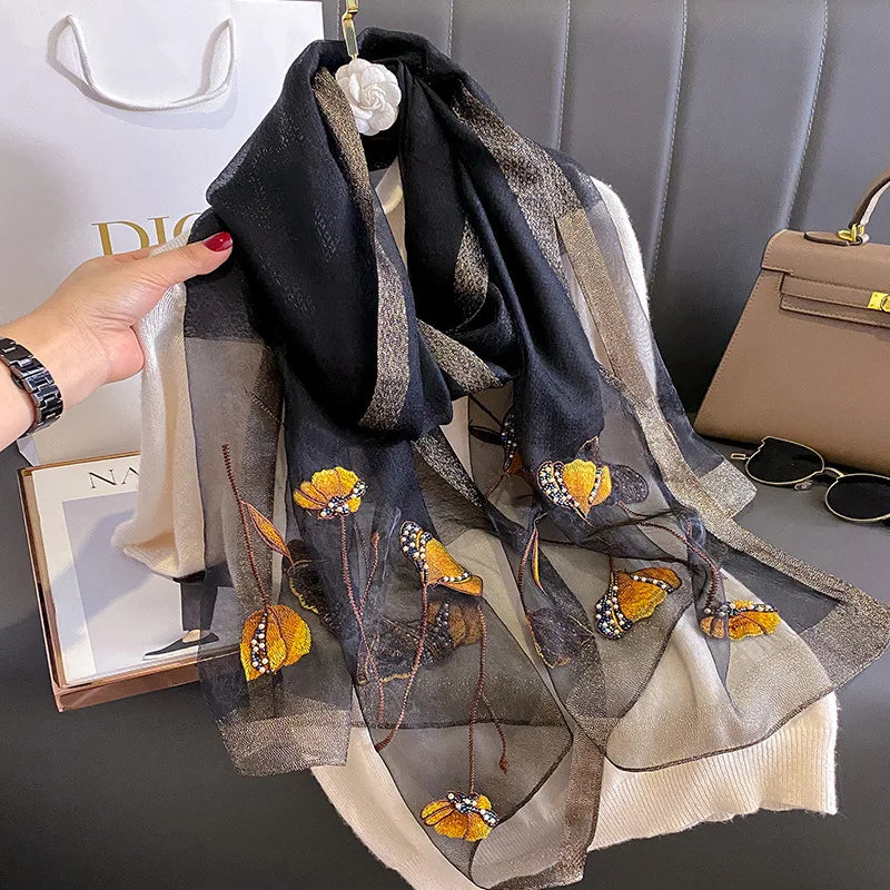 Foulard en Mousseline de Soie Femme