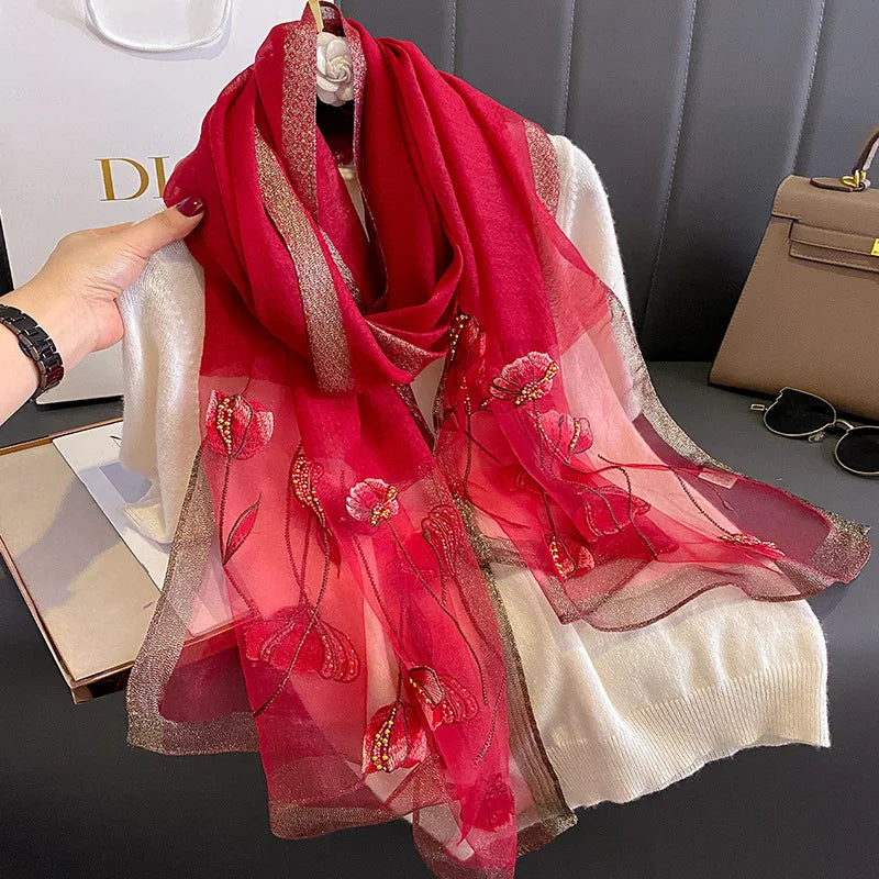 Foulard en Mousseline de Soie Femme