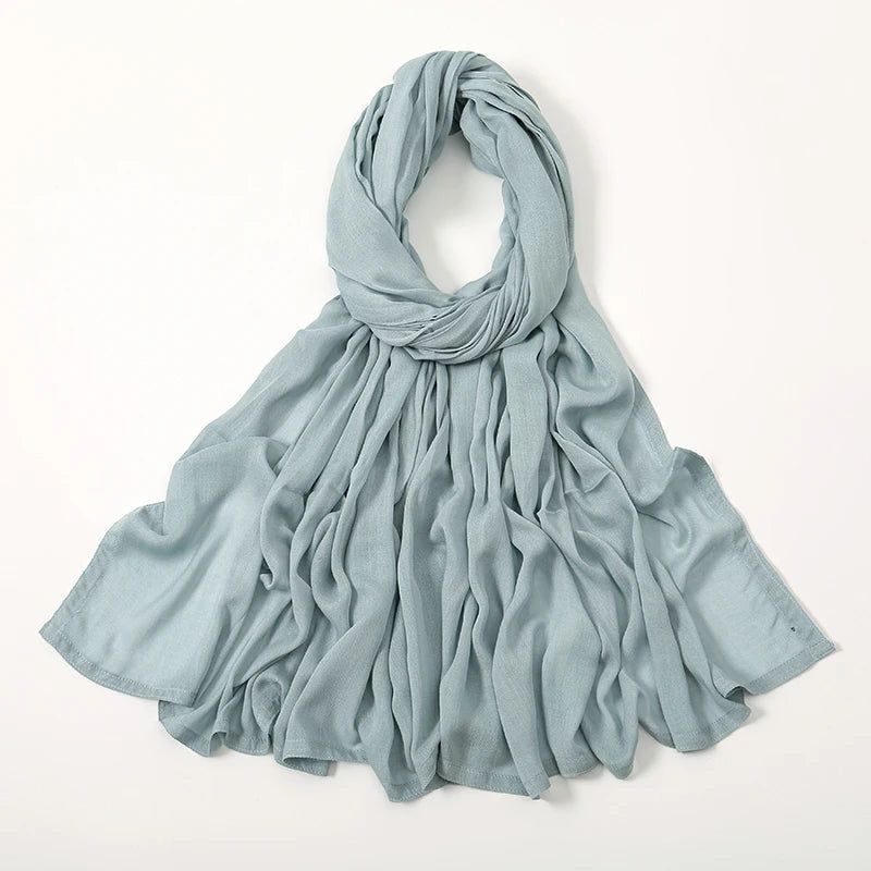 Foulard Hijab Bleu Poudré 190*85cm