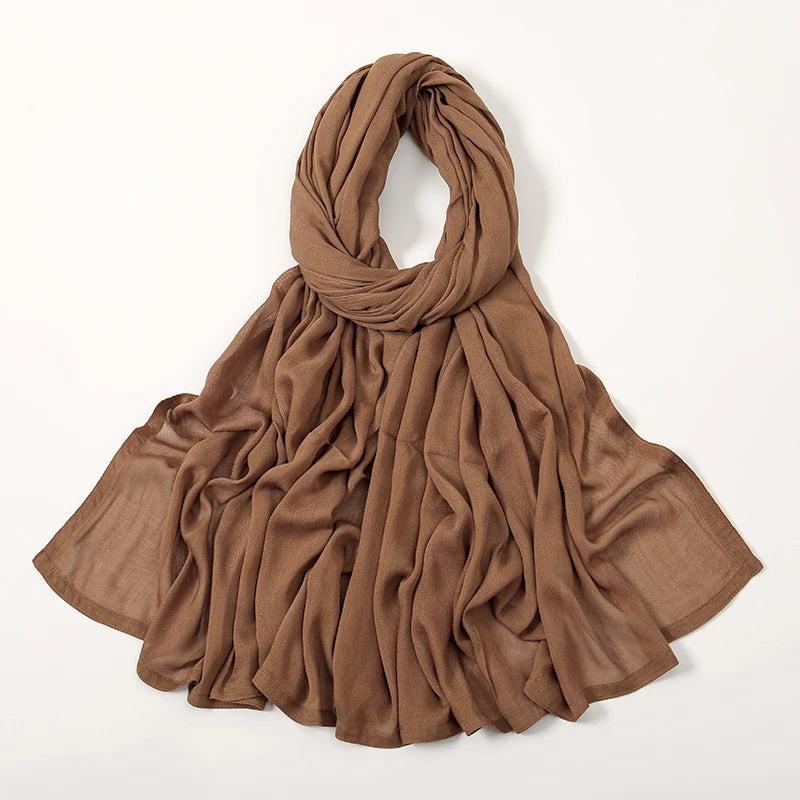 Foulard Hijab Beige Doux 190*85cm