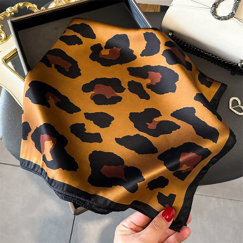Foulard Mousseline Imprimé Léopard 