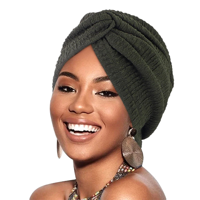 Turban Chic Femme Vert Olive 