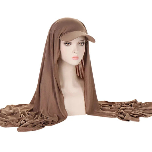 Foulard Casquette Hijab Taupe 
