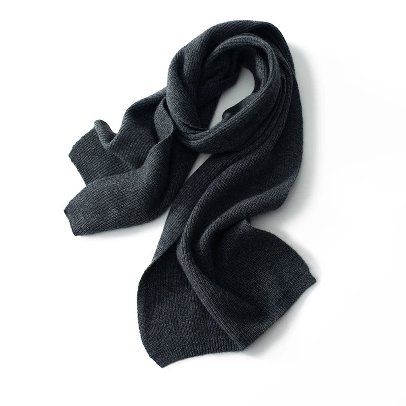 Écharpe Cachemire Unie - Anthracite - 160*30cm