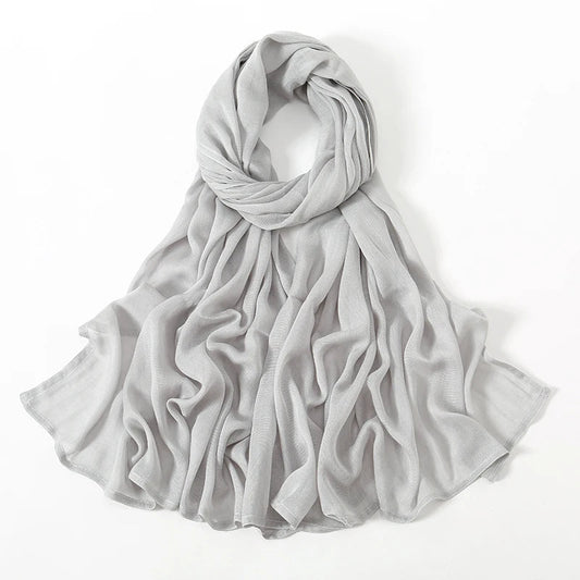 Foulard Femme pour Hijab Gris Clair 190*85cm