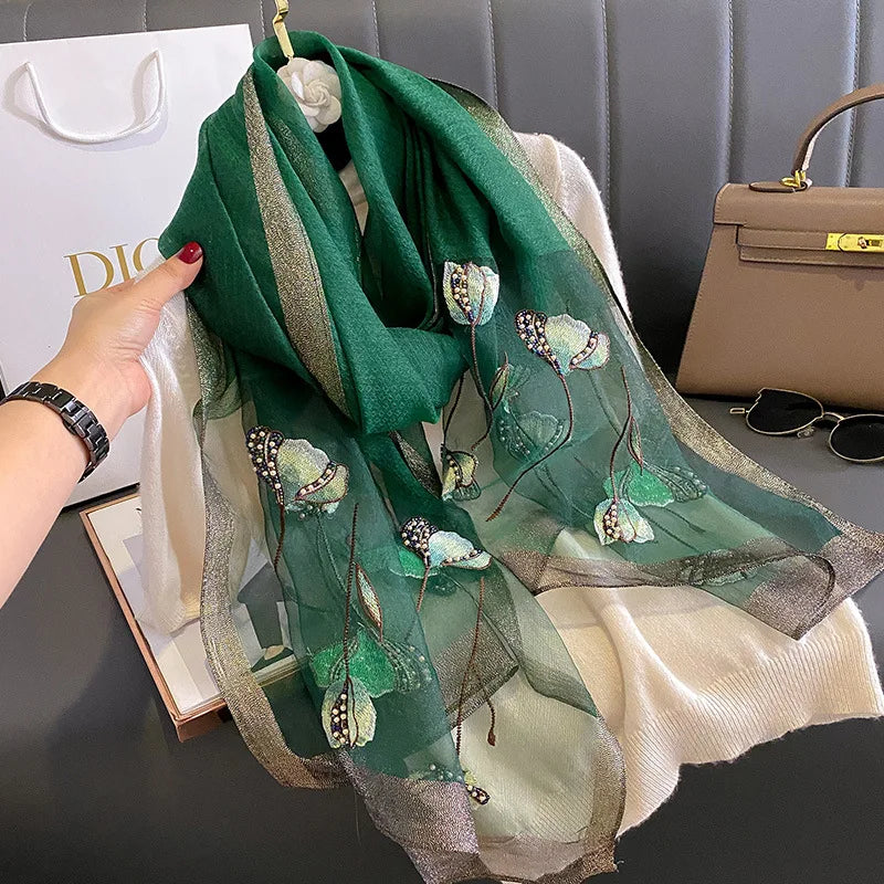 Foulard en Mousseline de Soie Femme
