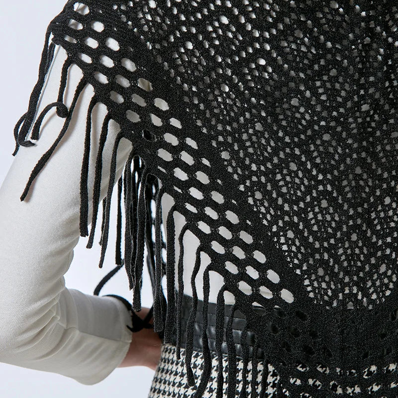Châle Crochet avec Fanges 