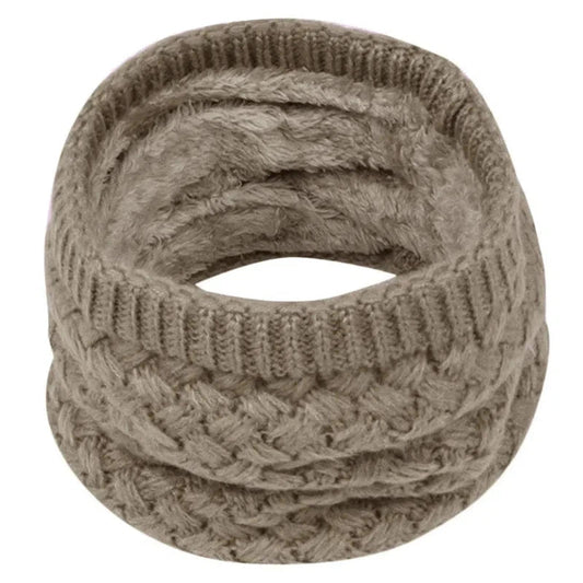 Snood Polaire Enfant Taupe 3-10 ans / 25*21cm