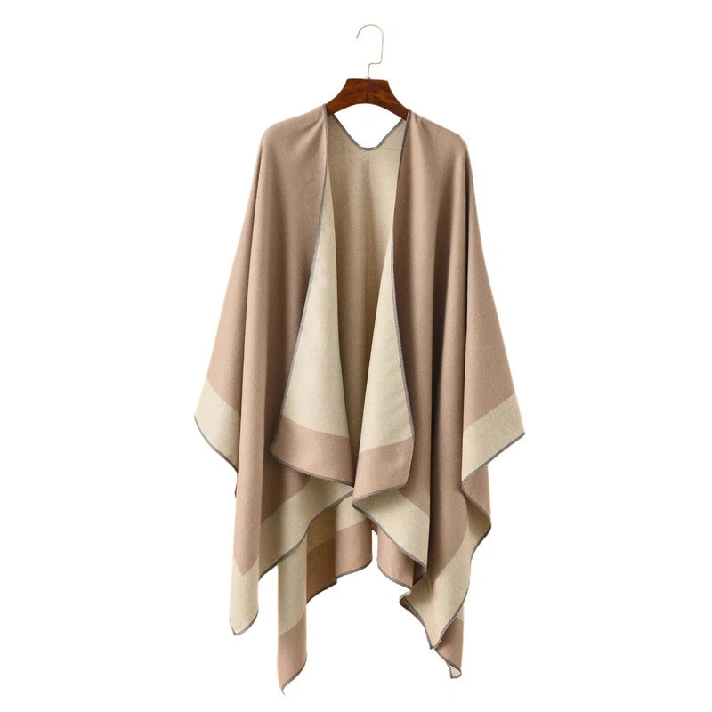 Echarpe Châle Plaid Beige Clair et Ivoire 130*160cm