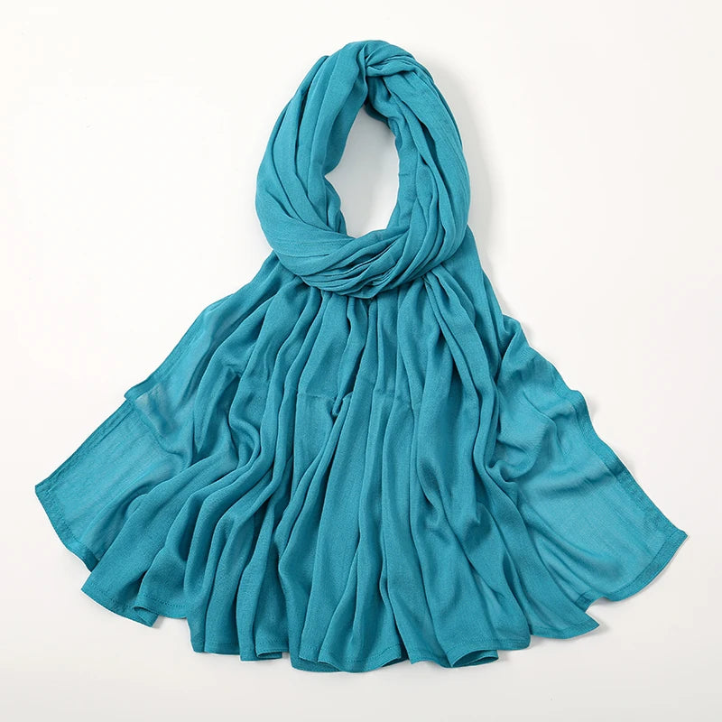 Foulard Hijab Turquoise Émeraude 190*85cm