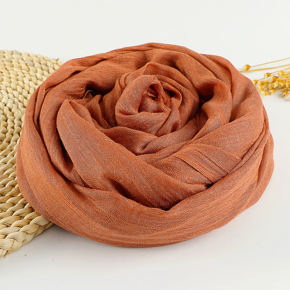 Chèche Coton Uni - Terracotta - 190*100cm