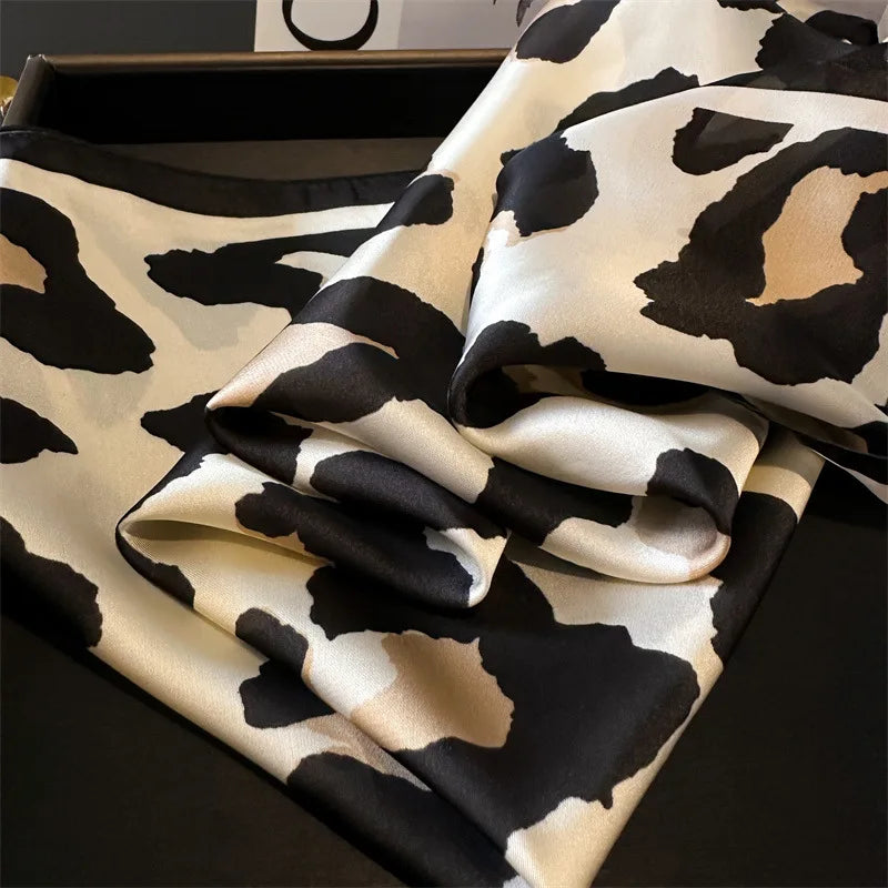 Foulard Mousseline Imprimé Léopard 