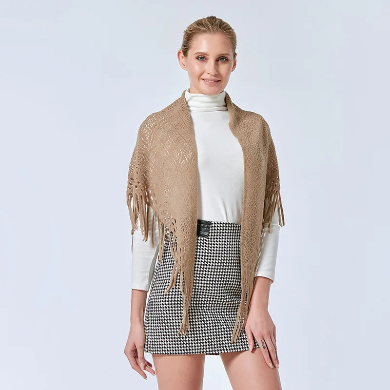 Châle Crochet avec Fanges 