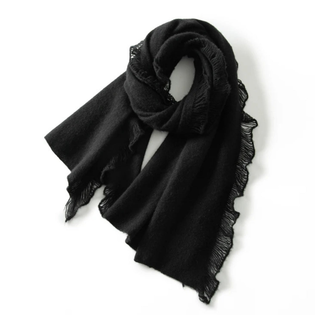 Etole Noire en Cachemire - Noir - 175x55cm