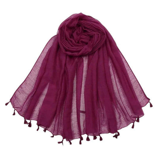 Foulard Viscose Femme - Violet Prune - 180*90cm