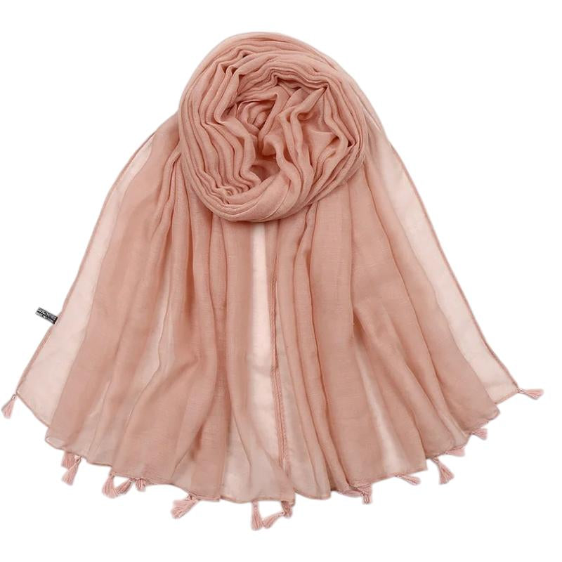 Foulard Viscose Femme - Rose Poudré - 180*90cm