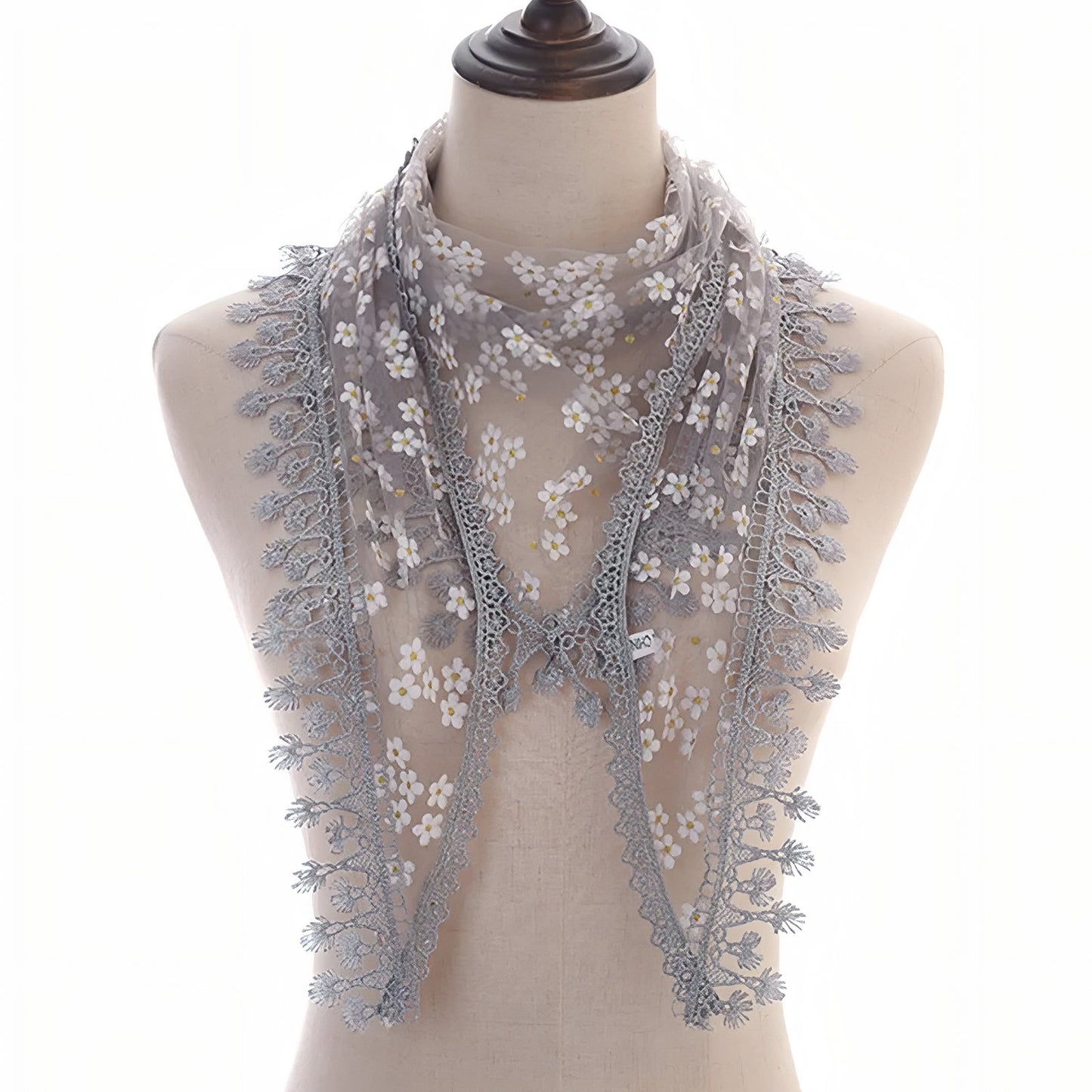 Foulard Triangle Dentelle