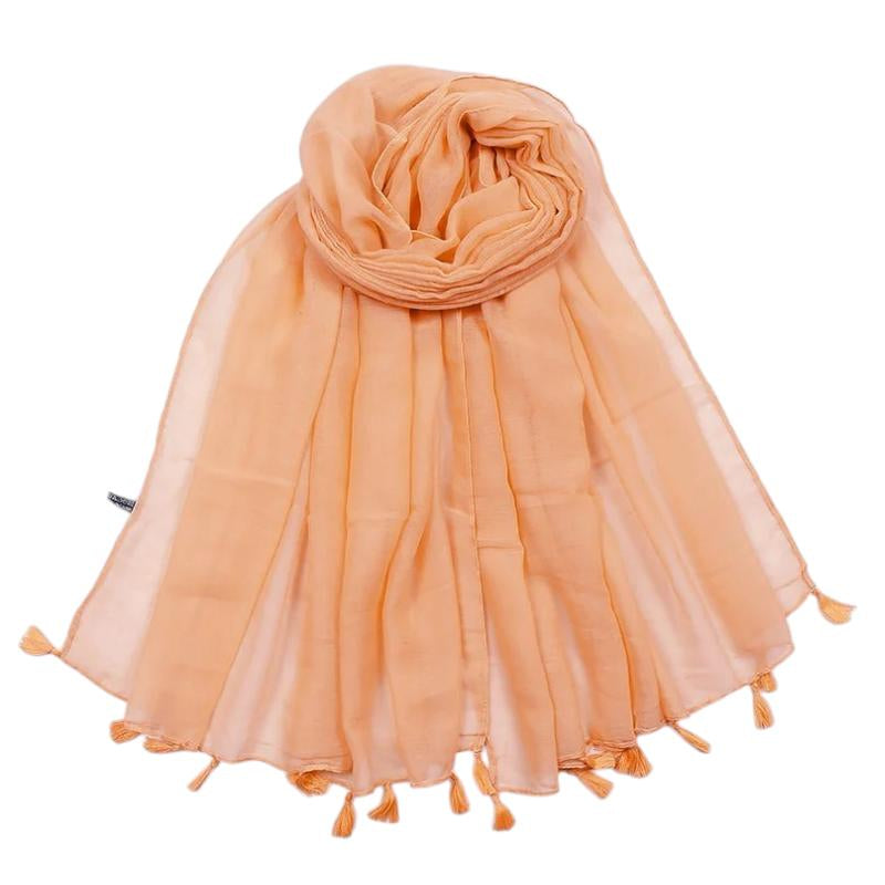 Echarpe Viscose Femme - Pêche Douce - 180*90cm