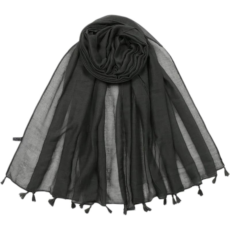 Foulard Viscose Femme - Gris Foncé - 180*90cm