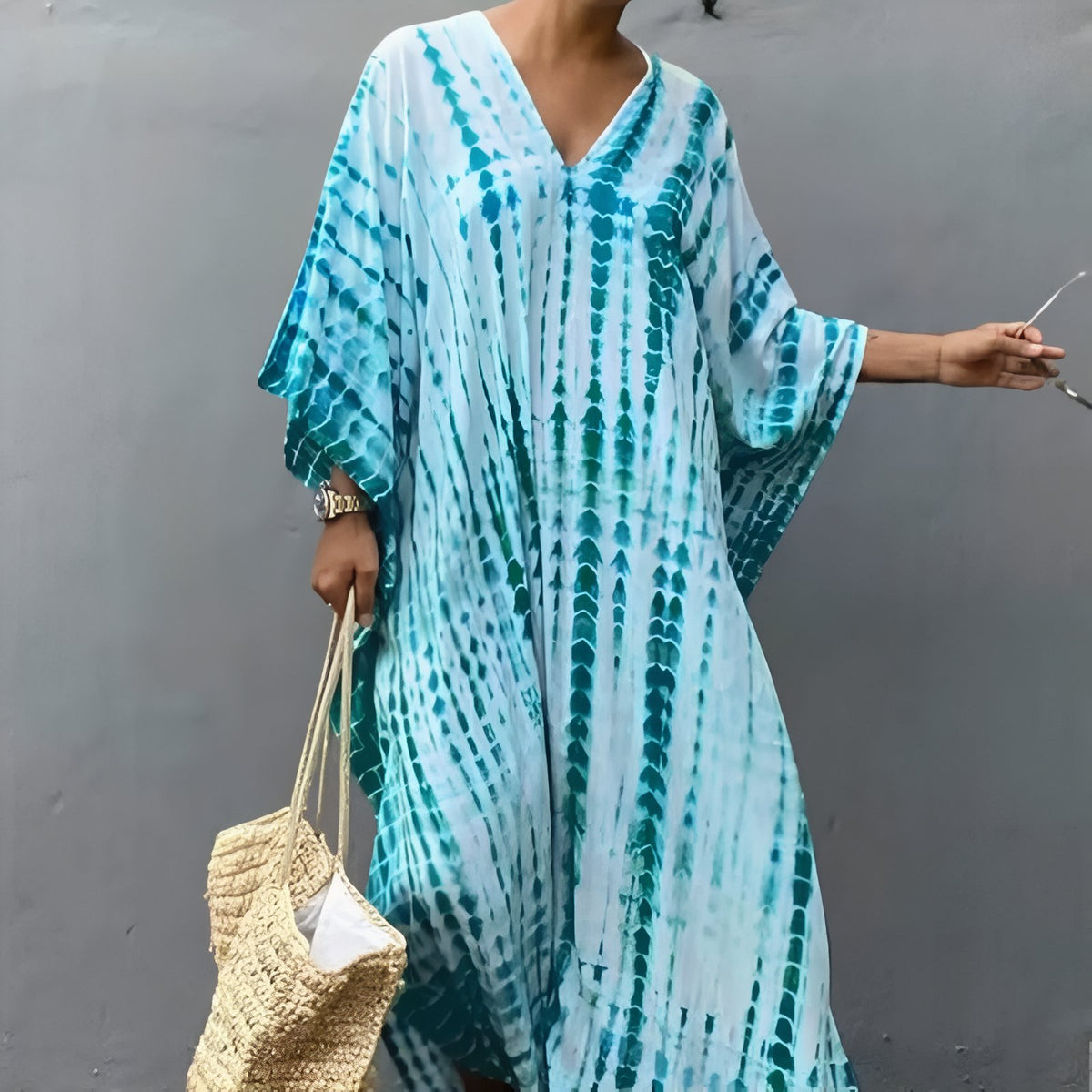 Robe de Plage Boho Style - Turquoise Clair - Unique