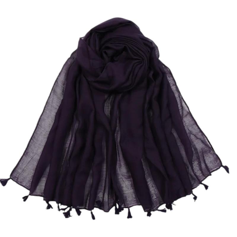 Foulard Viscose Femme - Violet Foncé - 180*90cm