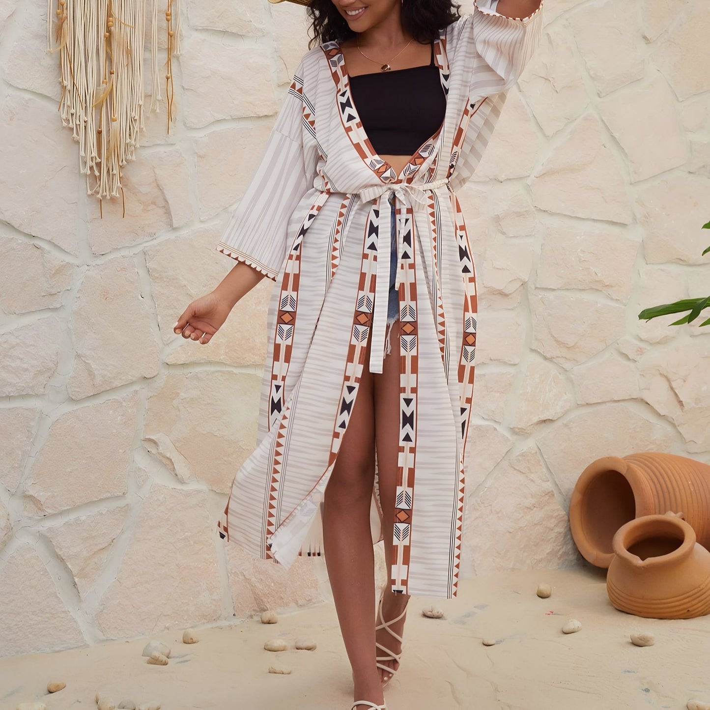 Kimono de Plage Vintage Ethnique
