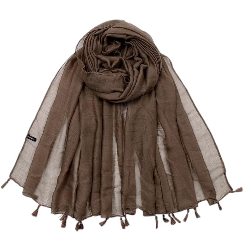 Foulard Viscose Femme - Marron Foncé - 180*90cm