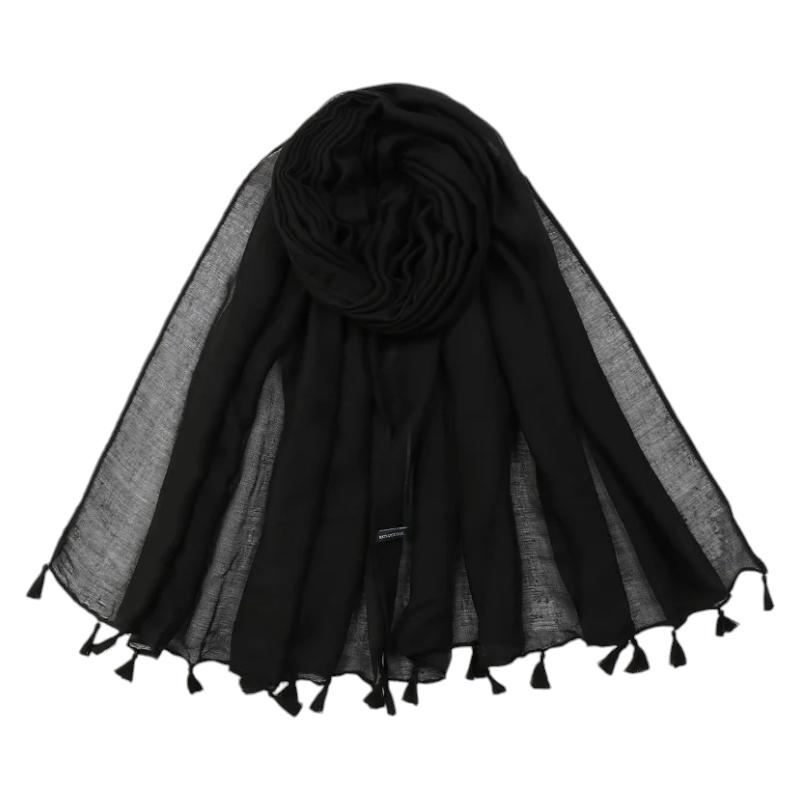 Echarpe Viscose Femme - Noir - 180*90cm