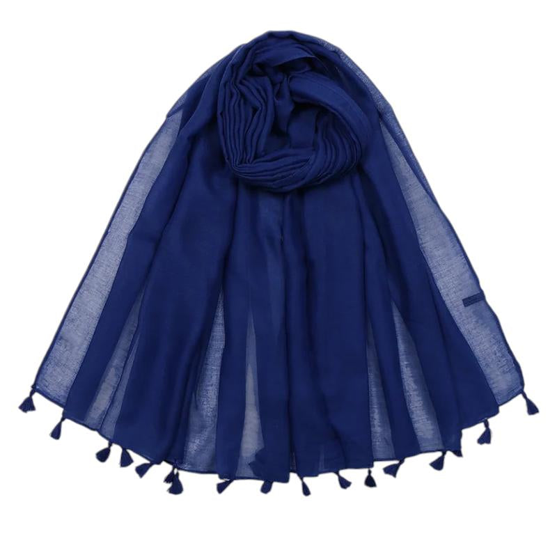 Echarpe Viscose Femme - Bleu Marine - 180*90cm