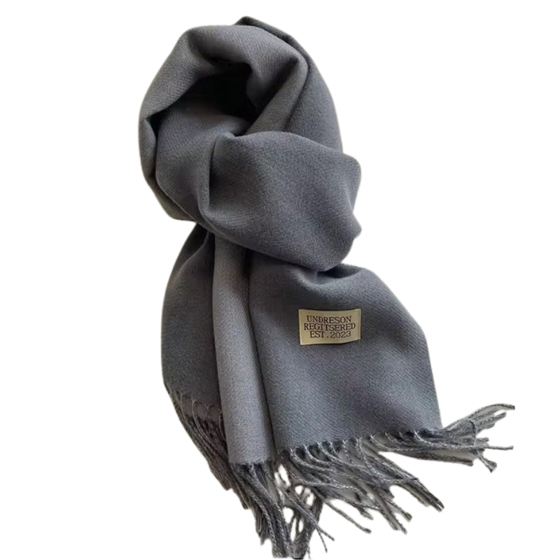 Écharpe Deux Couleurs Gris Foncé