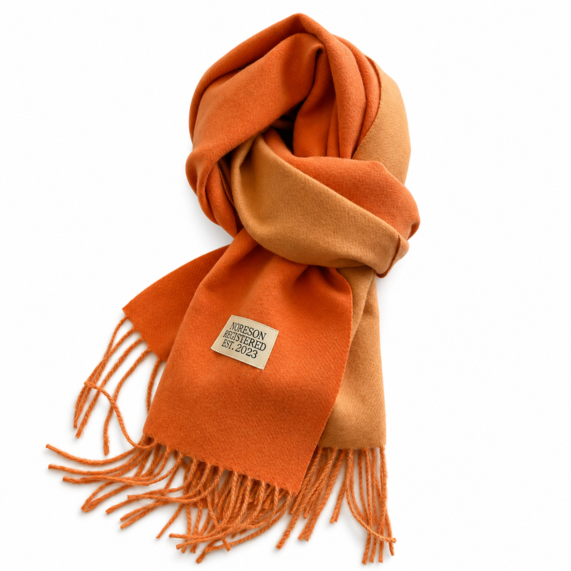 Écharpe Deux Couleurs Orange et Abricot