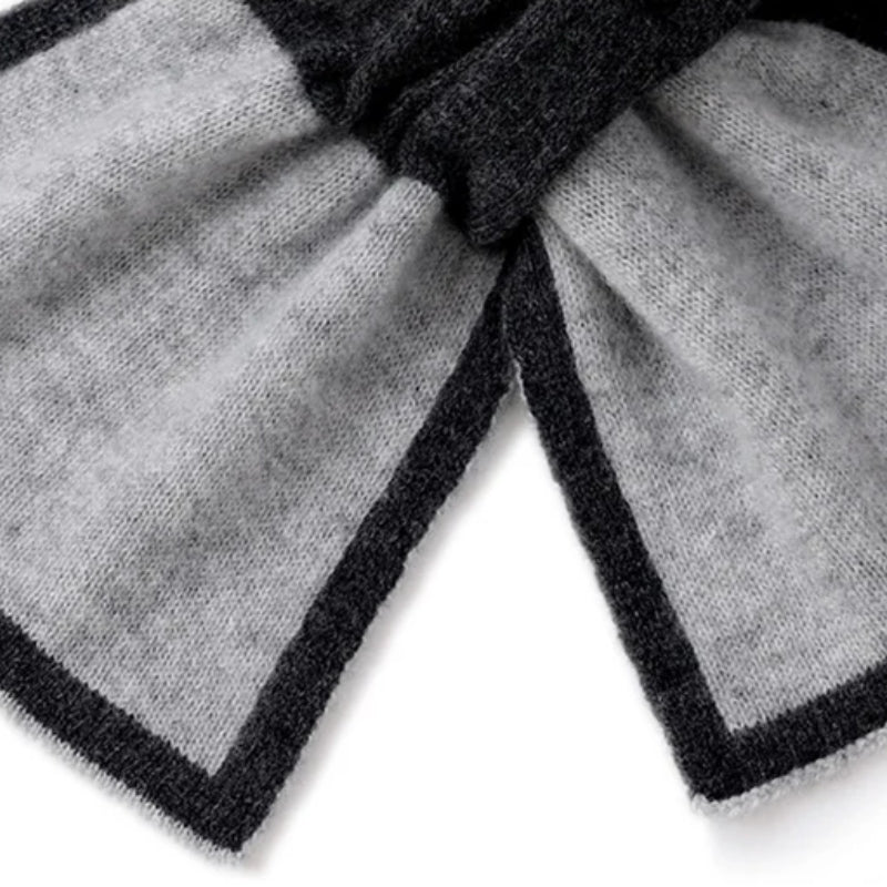 Écharpe Grise Cachemire Gris 83*18cm