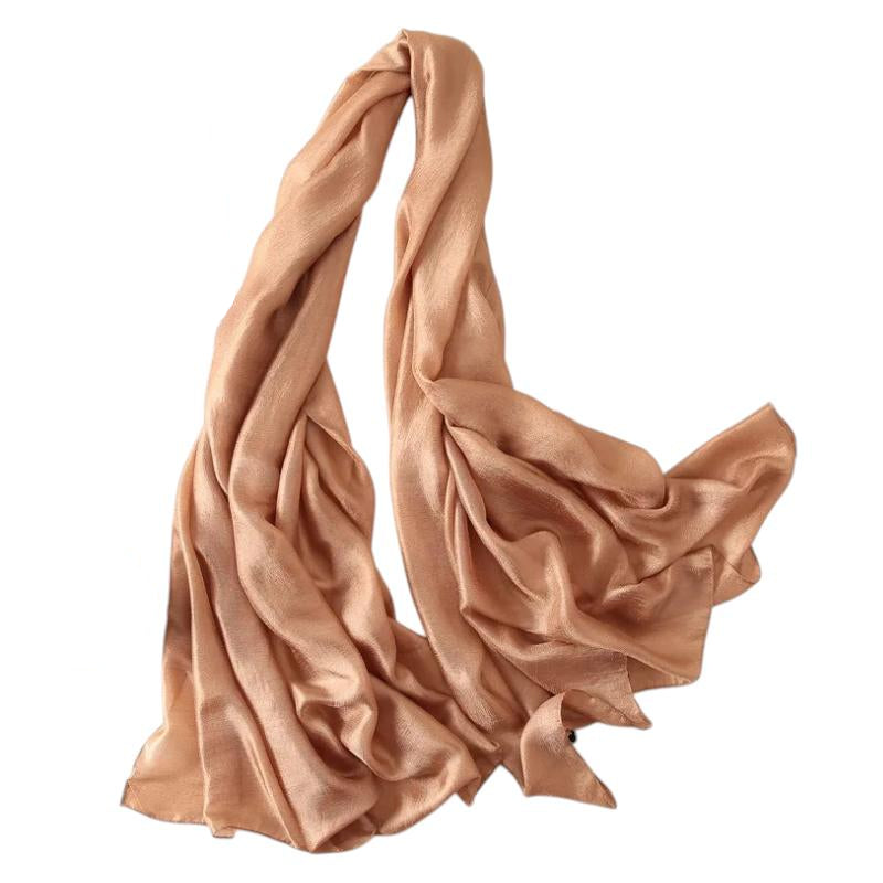 Echarpe Fantaisie Satin - Beige Doré - 180*90cm