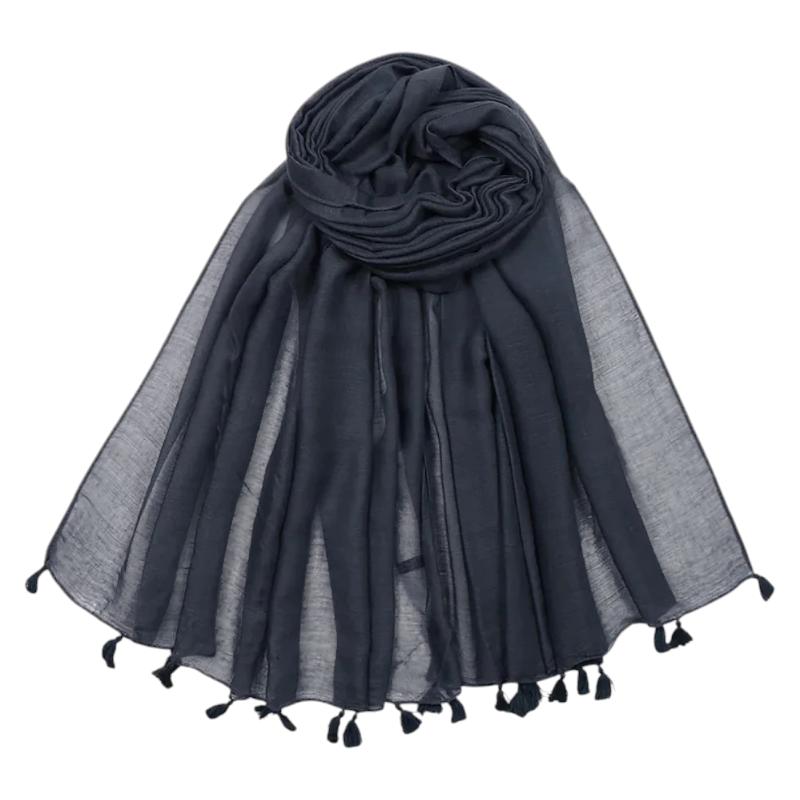 Echarpe Viscose Femme - Bleu Nuit - 180*90cm