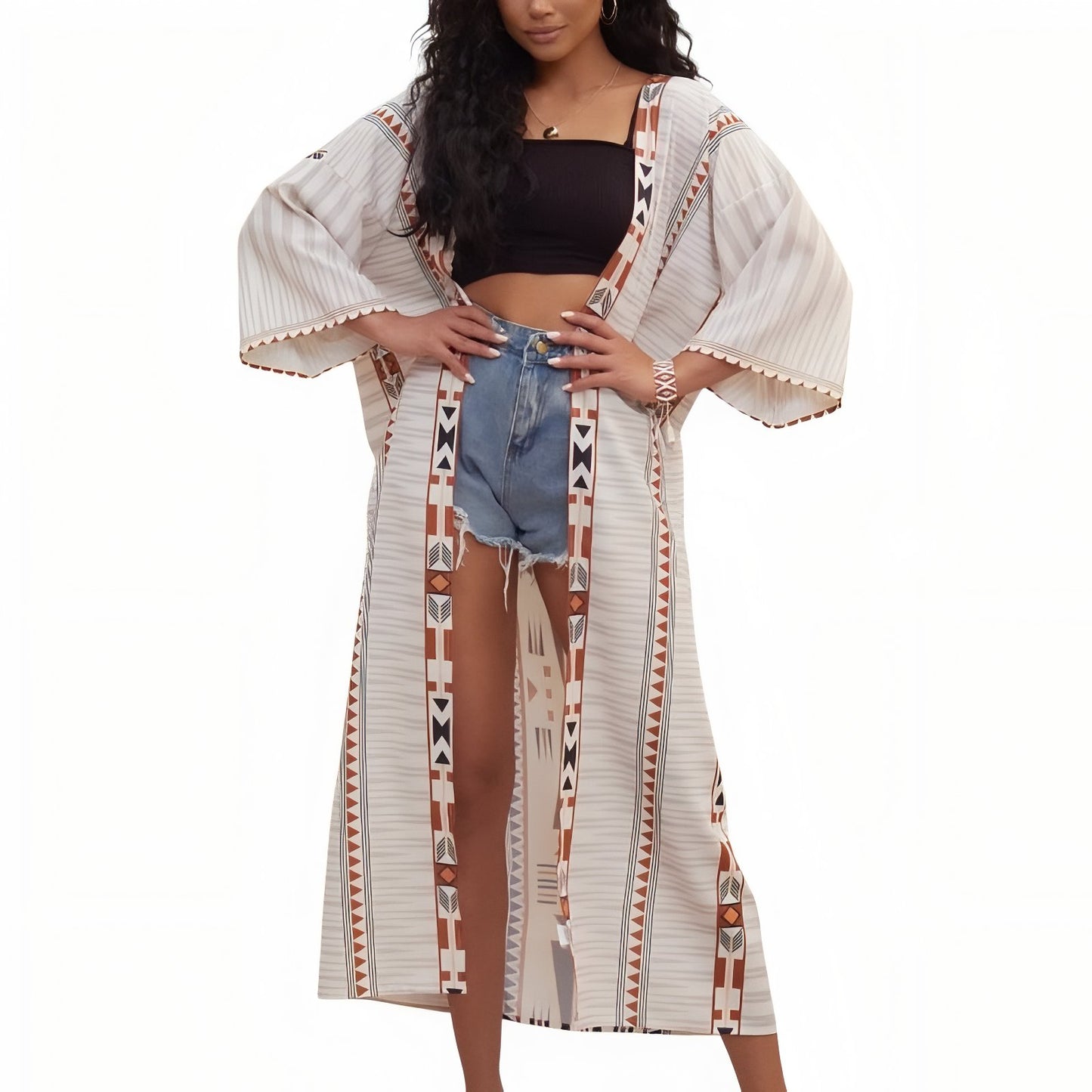 Kimono de Plage Vintage Ethnique