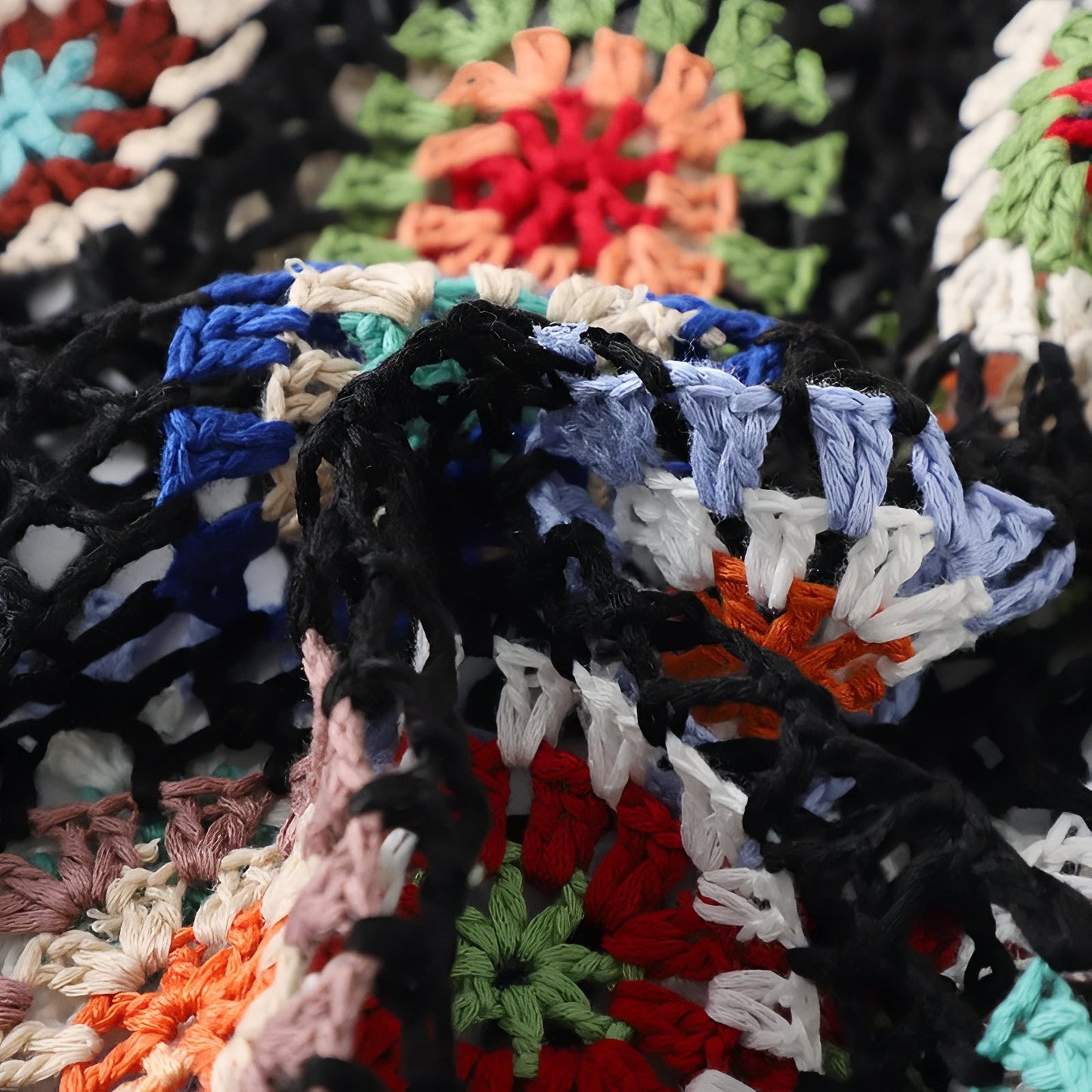 Robe de Plage en Crochet Ajourée Colorée