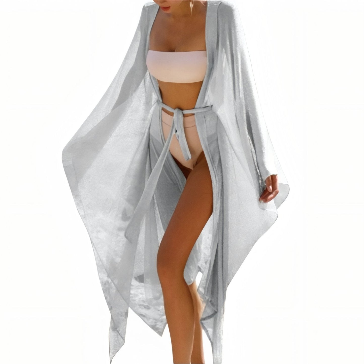 Paréo de Plage Long façon Kimono